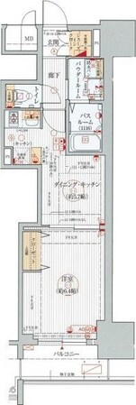 エステムプラザ名古屋駅前プライムタワーの物件間取画像